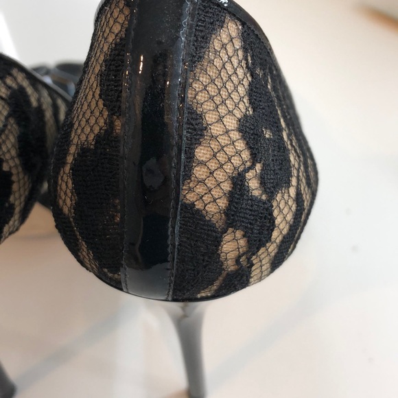 Jimmy choo peep toe black lace stilettos - Picture 4 of 4